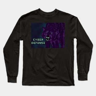 Cyber Defense Wolf Long Sleeve T-Shirt